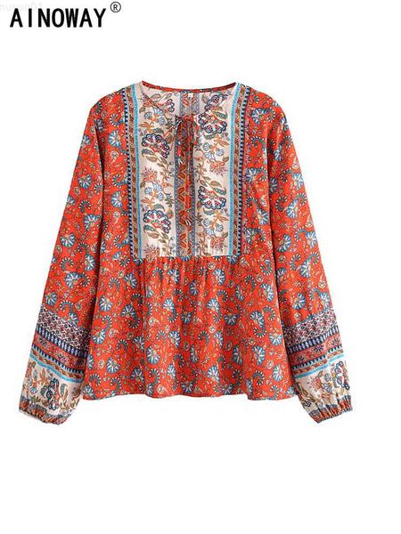 women's blouses shirts boho fashion women vintage floral print loose blouses ladies o neck long sleeve beach shirts blusas mujer l2307, White
women's blouses shirts boho fashion women vintage floral print loose blouses ladies o neck long sleeve beach shirts blusas mujer l2307, White