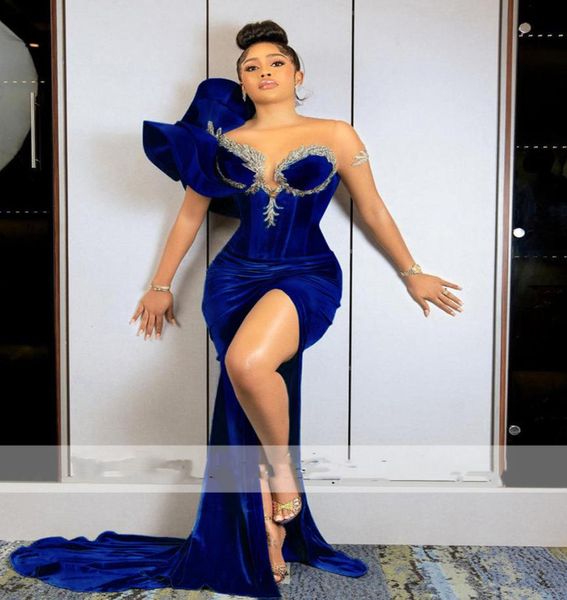 royal blue velvet mermaid evening dresses with sheer neck ruffles cap sleeves beaded side split prom dress custom made dinner birt3378790, Black
royal blue velvet mermaid evening dresses with sheer neck ruffles cap sleeves beaded side split prom dress custom made dinner birt3378790, Black