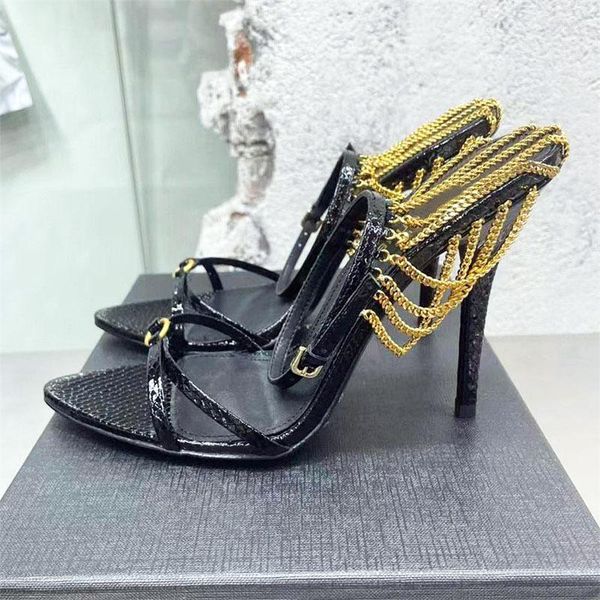 sandals s luxury gladiator women fashion ankle buckle strap party prom shoes crystal chain stiletto mujer, Black
sandals s luxury gladiator women fashion ankle buckle strap party prom shoes crystal chain stiletto mujer, Black