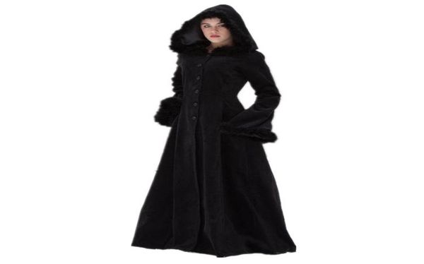 women039s wool blends women autumn winter vintage coat steampunk floor length hooded medieval warm fur trim maxi gothic witch4985290, Black
women039s wool blends women autumn winter vintage coat steampunk floor length hooded medieval warm fur trim maxi gothic witch4985290, Black
