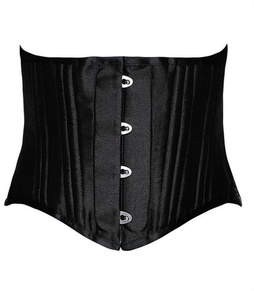 24 double flat boned short torso steel boned waist trainer body shaper satin underbust corset women slimming belt black white xs35366101
24 double flat boned short torso steel boned waist trainer body shaper satin underbust corset women slimming belt black white xs35366101