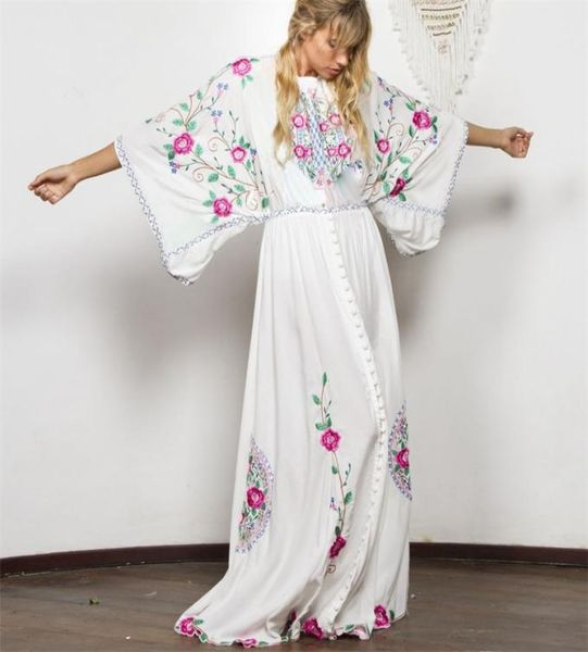 white cotton floral embroidered maxi dress women vintage oneck backless summer dresses loose casual beach boho vestidos 2105108660369, Black;gray
white cotton floral embroidered maxi dress women vintage oneck backless summer dresses loose casual beach boho vestidos 2105108660369, Black;gray
