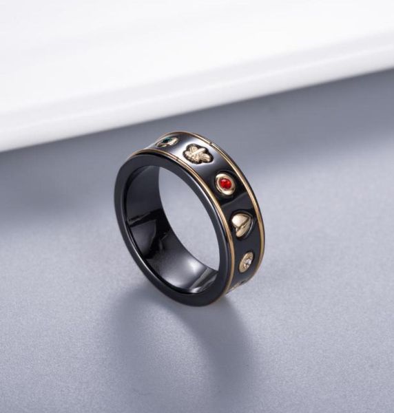lover couple ceramic ring with stamp black white fashion bee finger ring jewelry for gift size 6 7 8 92903121, Silver
lover couple ceramic ring with stamp black white fashion bee finger ring jewelry for gift size 6 7 8 92903121, Silver