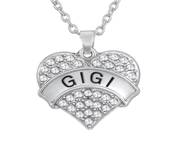 love family gigi heart shape pendant choker crystal women word necklace fashion 2016 for women1193289, Silver
love family gigi heart shape pendant choker crystal women word necklace fashion 2016 for women1193289, Silver