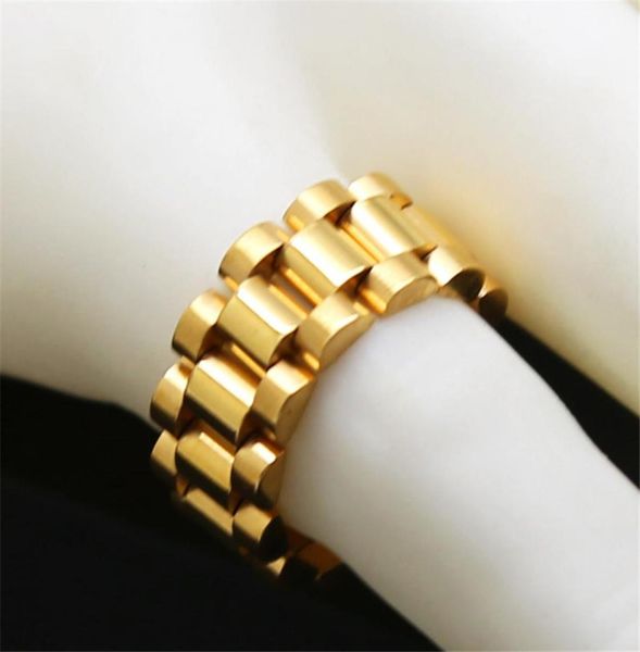 hip hop men stainless steel designer chain ring punk style gold silver three row watch strap golden rings fashion party jewelry6914925
hip hop men stainless steel designer chain ring punk style gold silver three row watch strap golden rings fashion party jewelry6914925