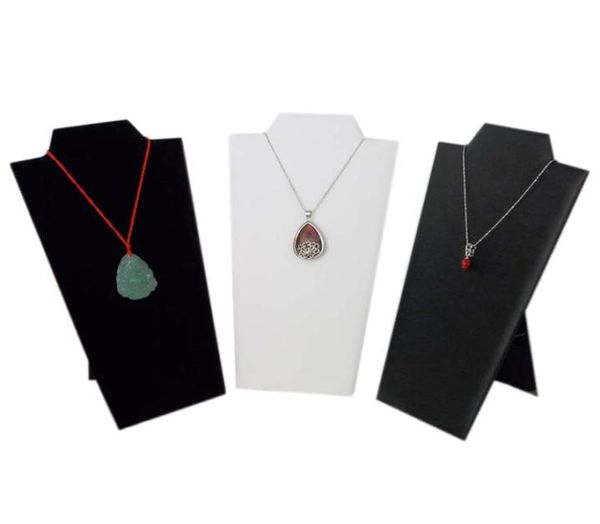 3 pcs necklace display necklace stand black velvet 8 12quot white leather and black leather5941432
3 pcs necklace display necklace stand black velvet 8 12quot white leather and black leather5941432