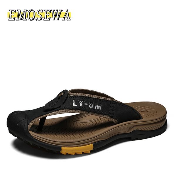 slippers emosewa 38 summer men flip flops brand comfortable big size sandals genuine leather home for 230711, Black
slippers emosewa 38 summer men flip flops brand comfortable big size sandals genuine leather home for 230711, Black