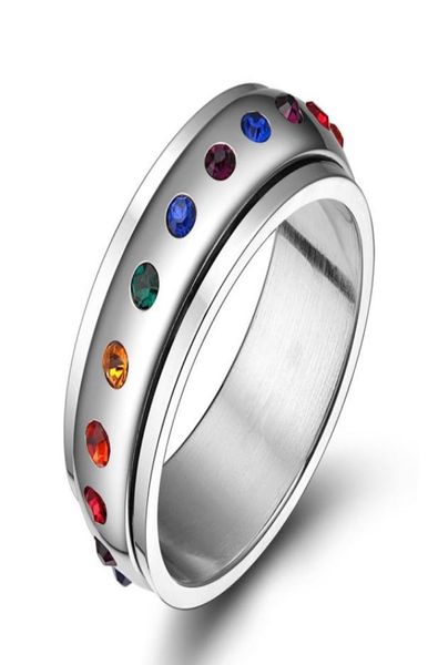 laser engraving 8mm crystal rainbow gay pride spinner rings in stainless steel4800045, Golden;silver
laser engraving 8mm crystal rainbow gay pride spinner rings in stainless steel4800045, Golden;silver