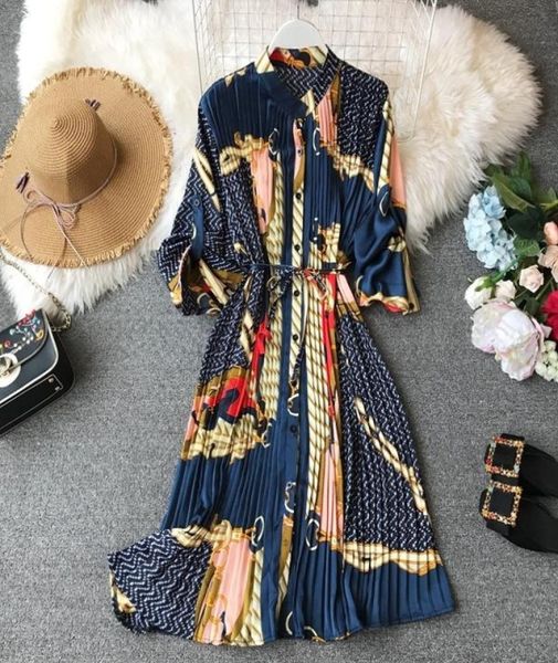 spring ladies urban chiffon loose printed pleated dress women fashion festival three quarter lantern sleeves kneelength dress mx18412280, Black;gray
spring ladies urban chiffon loose printed pleated dress women fashion festival three quarter lantern sleeves kneelength dress mx18412280, Black;gray