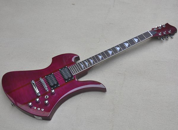 6 strings purple electric guitar with humbuckers rosewood fretboard can be customized
6 strings purple electric guitar with humbuckers rosewood fretboard can be customized