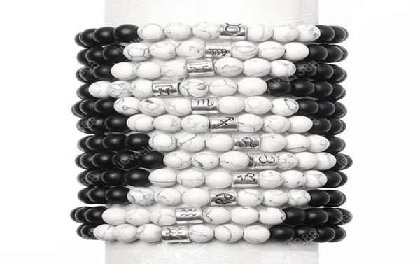 12 zodiac 8mm dull polish stone howlite elastic beaded bracelets vintage constellation horoscope charm bracelets jewelry for men w1600050, Black
12 zodiac 8mm dull polish stone howlite elastic beaded bracelets vintage constellation horoscope charm bracelets jewelry for men w1600050, Black