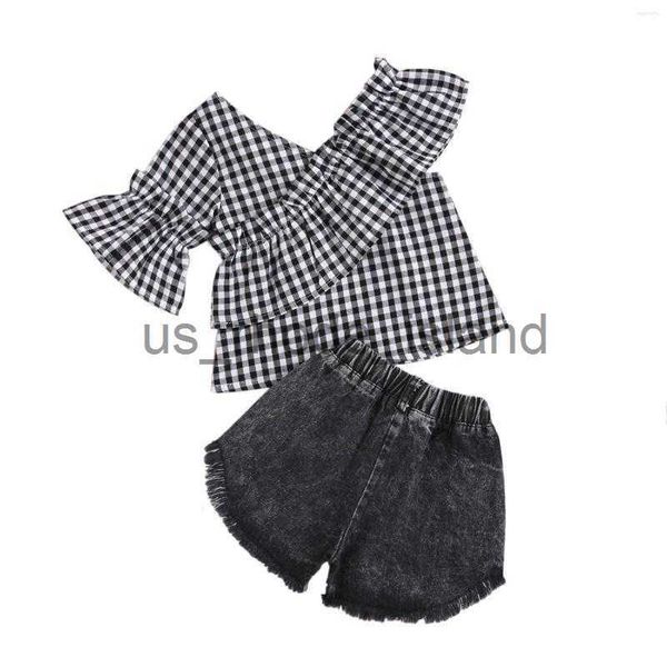 clothing sets clothing sets 2 pieces kids suit set 2023 summer plaid v-neck short sleeve pullover ripped pants for toddler black white 1-7 y
clothing sets clothing sets 2 pieces kids suit set 2023 summer plaid v-neck short sleeve pullover ripped pants for toddler black white 1-7 y
