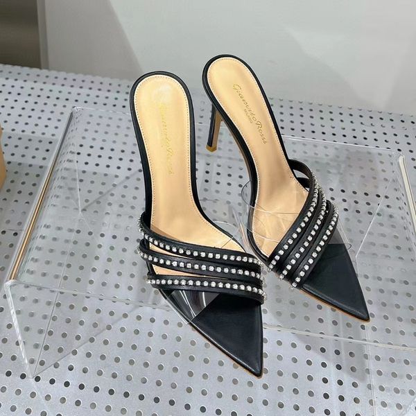 designer latest stiletto sandals women heels leather crystal diamond pendant summer wedding dress shoes sliders cambric bandage womens sanda, Black
designer latest stiletto sandals women heels leather crystal diamond pendant summer wedding dress shoes sliders cambric bandage womens sanda, Black