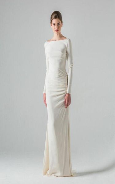 simple sheath wedding party dresses bateau neckline elegant long sleeves floor length beach garden wedding gowns7125373, White
simple sheath wedding party dresses bateau neckline elegant long sleeves floor length beach garden wedding gowns7125373, White