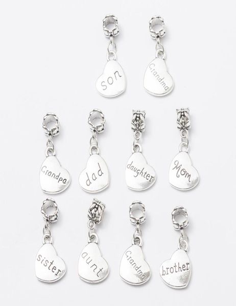 200 pcs family word heart shape charms pendants dangles beads fit bracelet or bangle diy jewelry9953623, Bronze;silver
200 pcs family word heart shape charms pendants dangles beads fit bracelet or bangle diy jewelry9953623, Bronze;silver