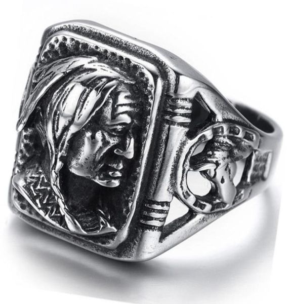men039039s jewelry gothic tribal american indian stainless steel ring classics punk biker band silver black by mate ri1922762
men039039s jewelry gothic tribal american indian stainless steel ring classics punk biker band silver black by mate ri1922762