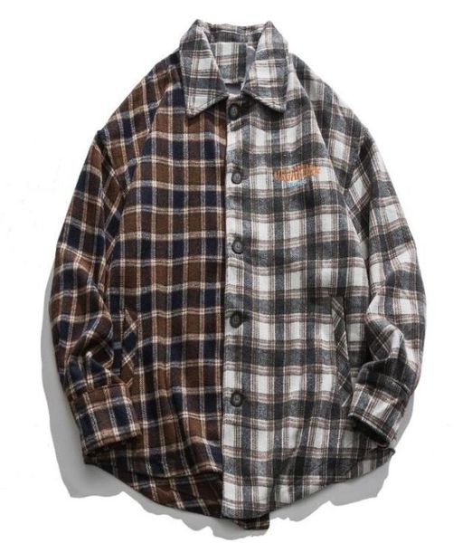 hip hop plaid patchwork long sleeve shirt 2020 color block casual harajuku shirts streetwear autumn loose cotton vintage shirts9156265, White;black
hip hop plaid patchwork long sleeve shirt 2020 color block casual harajuku shirts streetwear autumn loose cotton vintage shirts9156265, White;black