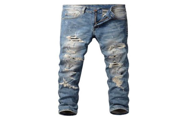 men039s jeans american street fashion men retro blue slim fit ripped painted designer hip hop denim punk pants6329105
men039s jeans american street fashion men retro blue slim fit ripped painted designer hip hop denim punk pants6329105