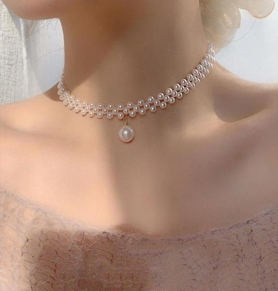pendant necklaces pearl woven neckchain necklace 2021 korean design sense clavicle chain fashion personality summer women2067157, Silver
pendant necklaces pearl woven neckchain necklace 2021 korean design sense clavicle chain fashion personality summer women2067157, Silver