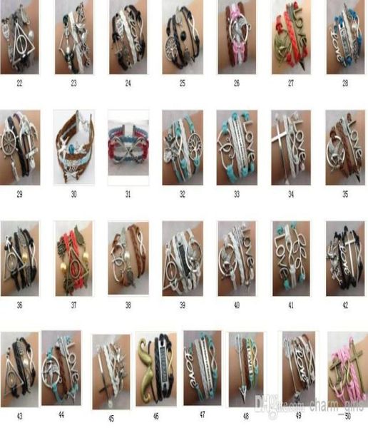 mix 50 style infinite believe hunger games anchor love jesus owl birds multilayer pattern leather bracelet 10pcslot7283717, Black
mix 50 style infinite believe hunger games anchor love jesus owl birds multilayer pattern leather bracelet 10pcslot7283717, Black