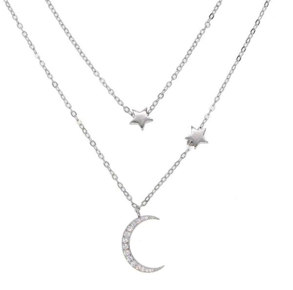 fine 925 sterling silver factory whole 2018 christmas moon star necklace cz moon charm double layer thin chain minimal delicate st5351460
fine 925 sterling silver factory whole 2018 christmas moon star necklace cz moon charm double layer thin chain minimal delicate st5351460