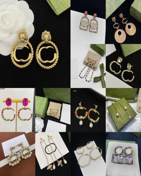 2022 designer stud earrings women 18k gold plated geometric inlaid diamond earring double letter jewelry 20 style1608828, Golden;silver
2022 designer stud earrings women 18k gold plated geometric inlaid diamond earring double letter jewelry 20 style1608828, Golden;silver