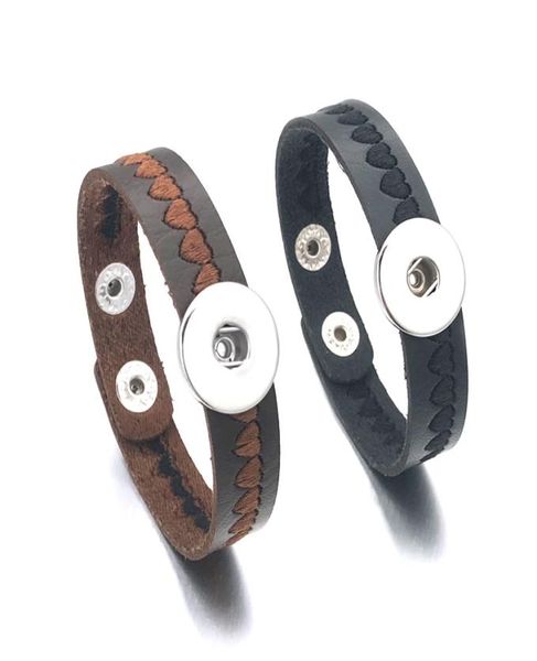 fashion heart 060 interchangeable really genuine leather retro bracelet 18mm snap button bangle charm jewelry for women men gi5728155, Golden;silver
fashion heart 060 interchangeable really genuine leather retro bracelet 18mm snap button bangle charm jewelry for women men gi5728155, Golden;silver