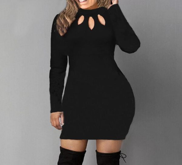 bodycon dress women long sleeve solid color dresses spring autumn hollow out round neck black mini dress cotton s l 5xl y126990603, Black;gray
bodycon dress women long sleeve solid color dresses spring autumn hollow out round neck black mini dress cotton s l 5xl y126990603, Black;gray