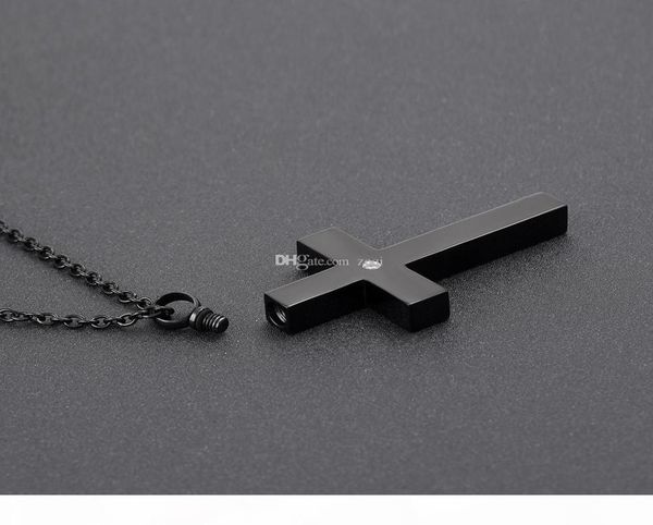 cmj9848 black stainless steel slim cross cremation urn jewelry necklace mens keepsake memorial pendants for ashes1942006, Silver
cmj9848 black stainless steel slim cross cremation urn jewelry necklace mens keepsake memorial pendants for ashes1942006, Silver