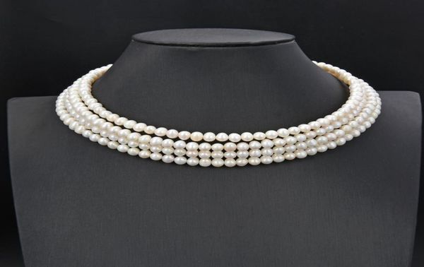 guaiguai jewelry 4 rows cultured white pearl choker necklace chokers luxury wedding for women real gems stone jewlery lady fashion4980643, Silver
guaiguai jewelry 4 rows cultured white pearl choker necklace chokers luxury wedding for women real gems stone jewlery lady fashion4980643, Silver