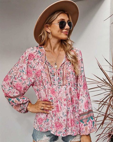 women's blouses shirts super chic pink floral print blouse women long sleeve v-neck over-sized za women blouse shirt summer boho women, White
women's blouses shirts super chic pink floral print blouse women long sleeve v-neck over-sized za women blouse shirt summer boho women, White