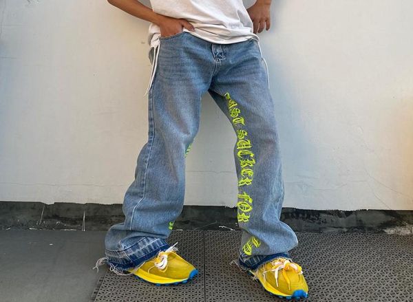 high street retro embroidery flare pants mens and womens oversize ripped washed jeans straight loose casual denim trousers men039651897, Blue
high street retro embroidery flare pants mens and womens oversize ripped washed jeans straight loose casual denim trousers men039651897, Blue