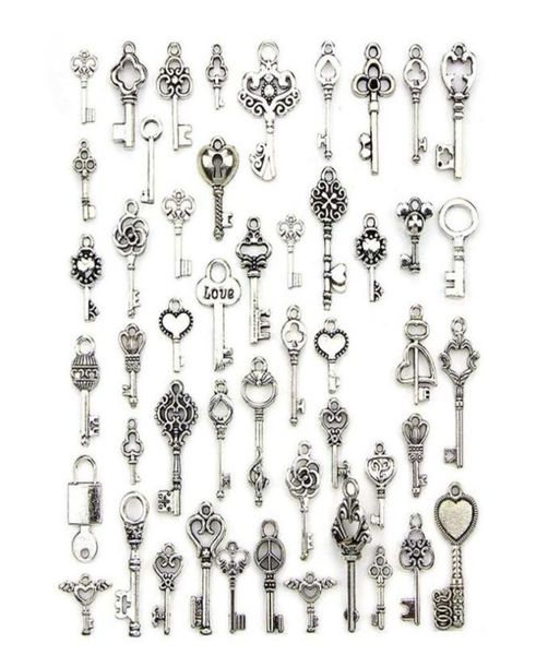 50pcs mix antique key lock love charm pendants for diy bracelet necklace accessories jewelry making handmade2007029, Bronze;silver
50pcs mix antique key lock love charm pendants for diy bracelet necklace accessories jewelry making handmade2007029, Bronze;silver