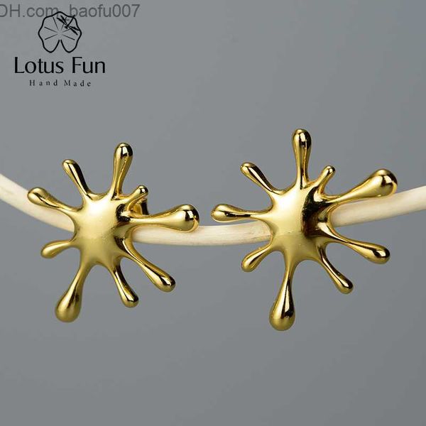charm lotus fun real 925 sterling silver natural creative handmade design exquisite jewelry splash metal stud earrings z230713, Golden
charm lotus fun real 925 sterling silver natural creative handmade design exquisite jewelry splash metal stud earrings z230713, Golden