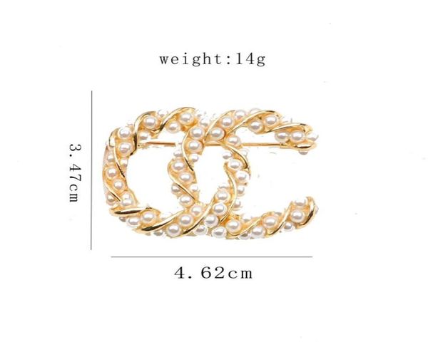 new style famous brand designer fashion double letter gold silver multicolor pearl pins brooches women rhinestone brooch suit pin 8254554, Gray
new style famous brand designer fashion double letter gold silver multicolor pearl pins brooches women rhinestone brooch suit pin 8254554, Gray