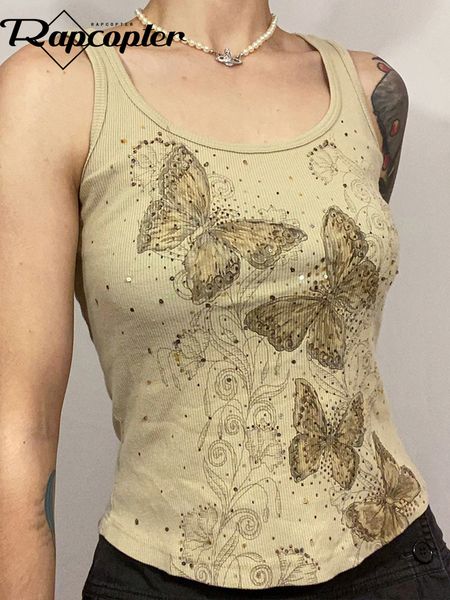 women's tanks camis rapcopter y2k butterfly tank water diamond vintage leather knitted mini tank women's o-neck sleeveless cute ha, White
women's tanks camis rapcopter y2k butterfly tank water diamond vintage leather knitted mini tank women's o-neck sleeveless cute ha, White