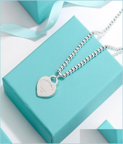 pendant necklaces bead chain design brand heart love necklace gold sier for women jewelry gift drop delivery 2022 dhdkg6604488, Silver
pendant necklaces bead chain design brand heart love necklace gold sier for women jewelry gift drop delivery 2022 dhdkg6604488, Silver