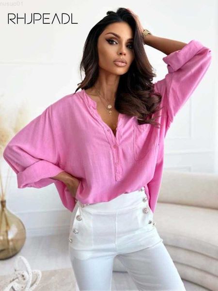 women's blouses shirts casual loose women blouse spring summer long sleeve v-neck button shirt pink blouses 2023 elegant ladies new l23, White
women's blouses shirts casual loose women blouse spring summer long sleeve v-neck button shirt pink blouses 2023 elegant ladies new l23, White