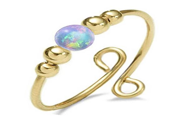 14k gold plated rings opal fidget antianxiety ring for women3654616, Silver
14k gold plated rings opal fidget antianxiety ring for women3654616, Silver