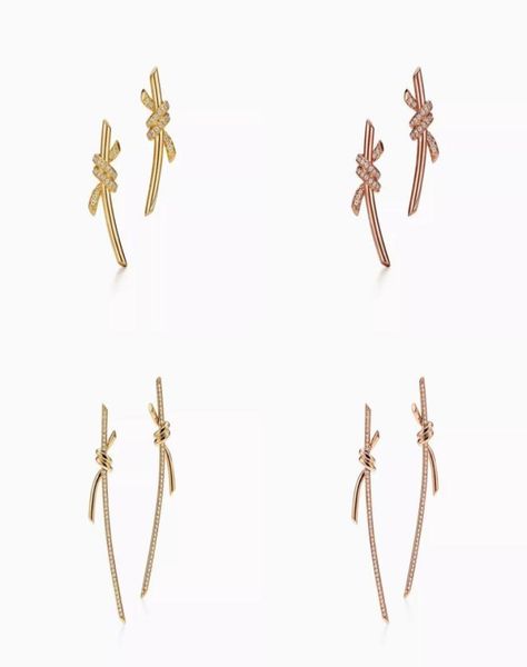 t design knote drop stud earrings charm love earrings 925 sterlling silver 18k gold plated jewelry fashion classic luxury brand va4313098, Golden
t design knote drop stud earrings charm love earrings 925 sterlling silver 18k gold plated jewelry fashion classic luxury brand va4313098, Golden