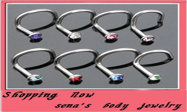18 gauge nose stud with gem nose ring body jewelry body piercing jewelry mixing color9843677, Silver
18 gauge nose stud with gem nose ring body jewelry body piercing jewelry mixing color9843677, Silver