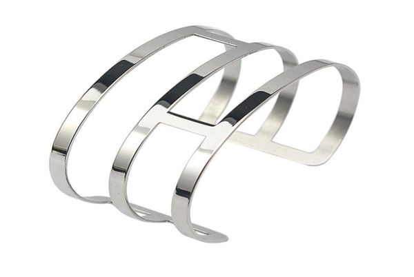 open bracelet for women wide geometric hollow statement cuff bangle 36mm stainless steel bangle three lines jewelry3815604, Black
open bracelet for women wide geometric hollow statement cuff bangle 36mm stainless steel bangle three lines jewelry3815604, Black