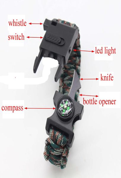2021 latest multifunction outdoor survival bracelet parachute cord emergency paracord camping bracelet with led light3639463, Golden;silver
2021 latest multifunction outdoor survival bracelet parachute cord emergency paracord camping bracelet with led light3639463, Golden;silver