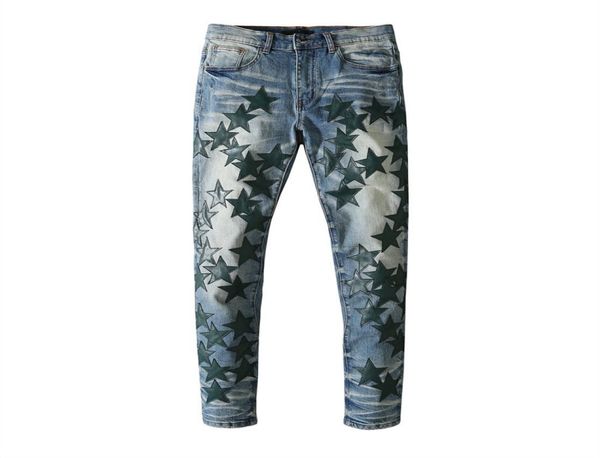 men039s jeans used washed star embroidery european and american fashion brand4979620, Blue
men039s jeans used washed star embroidery european and american fashion brand4979620, Blue