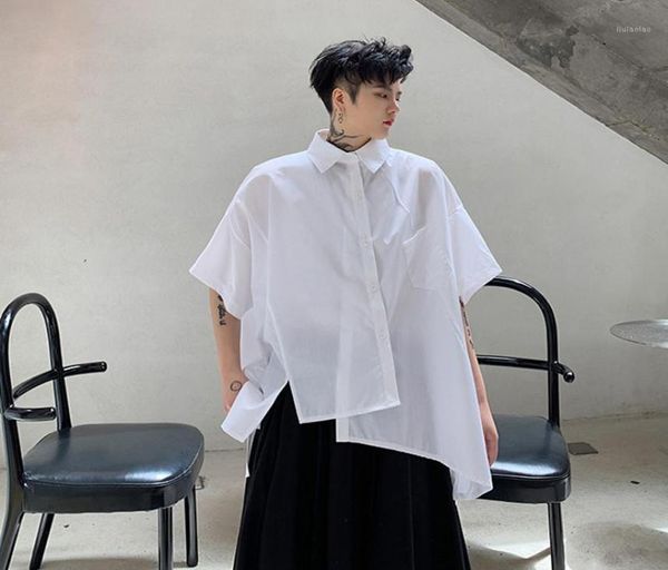 japanese hair style asymmetric stitching shirt men039s short sleeve minority yamamoto dark fashion personality brand casual shi3942001, White;black
japanese hair style asymmetric stitching shirt men039s short sleeve minority yamamoto dark fashion personality brand casual shi3942001, White;black