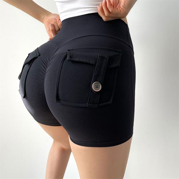new summer women leggings tracksuits yoga pants pocket button high waist shorts sports running pure color fitness pants hip-lifting legging, Black
new summer women leggings tracksuits yoga pants pocket button high waist shorts sports running pure color fitness pants hip-lifting legging, Black