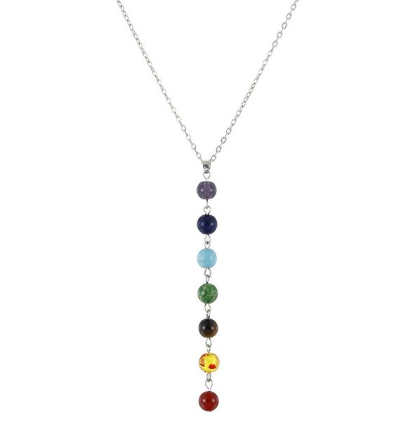 7 chakra gem stone beads pendant necklace women yoga reiki healing balancing maxi necklaces bijoux femme jewelry 20211811605, Silver
7 chakra gem stone beads pendant necklace women yoga reiki healing balancing maxi necklaces bijoux femme jewelry 20211811605, Silver