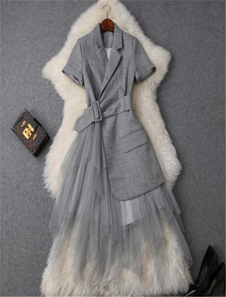cbafu notched collar blazer mesh patchwork summer dress office party dresses with belt short sleeve tulle long dress p8857375151, Black;gray
cbafu notched collar blazer mesh patchwork summer dress office party dresses with belt short sleeve tulle long dress p8857375151, Black;gray