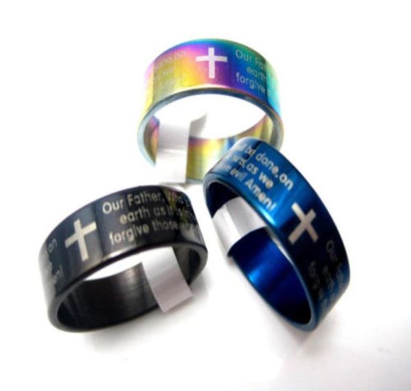 brand new 30pcs english prayer bible lords stainless steel band cross rings large sizes whole lot2142656, Silver
brand new 30pcs english prayer bible lords stainless steel band cross rings large sizes whole lot2142656, Silver