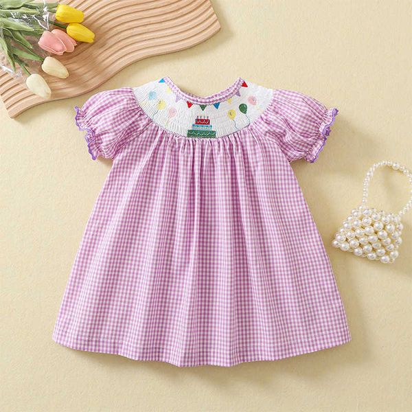 girl's dresses summer new girls purple plaid dress cartoon smocked embroidery princess dress frocks for birthday party children outfit, Red;yellow
girl's dresses summer new girls purple plaid dress cartoon smocked embroidery princess dress frocks for birthday party children outfit, Red;yellow